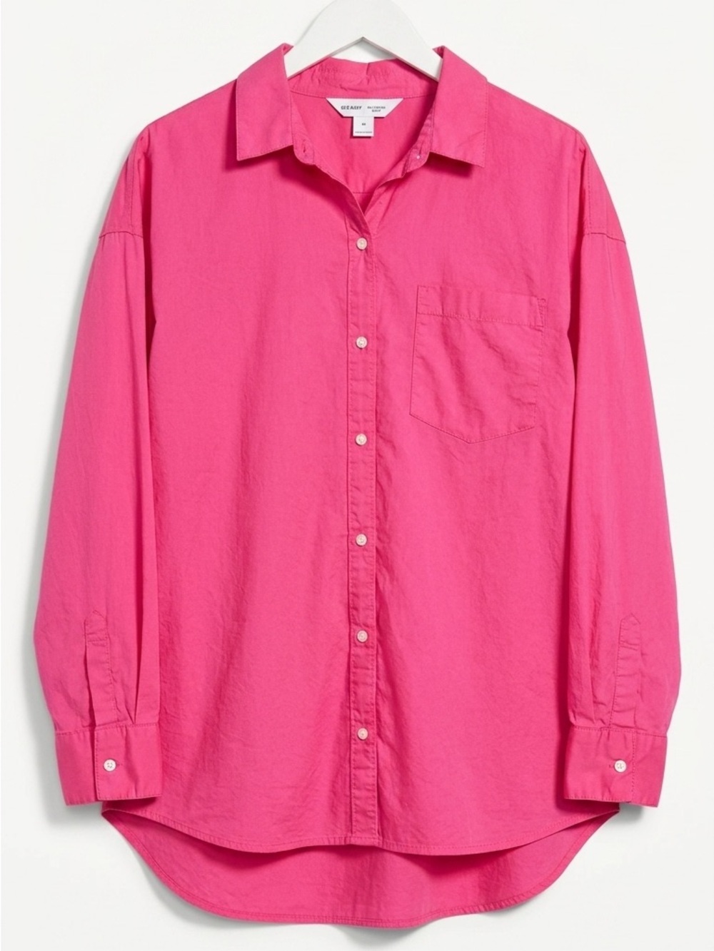 Old Navy Pink Boyfriend Button-Up Shirt